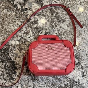 Authentic Kate spade NWOT Traveler Trunk Crossbody in Pink with Gold Hardware.